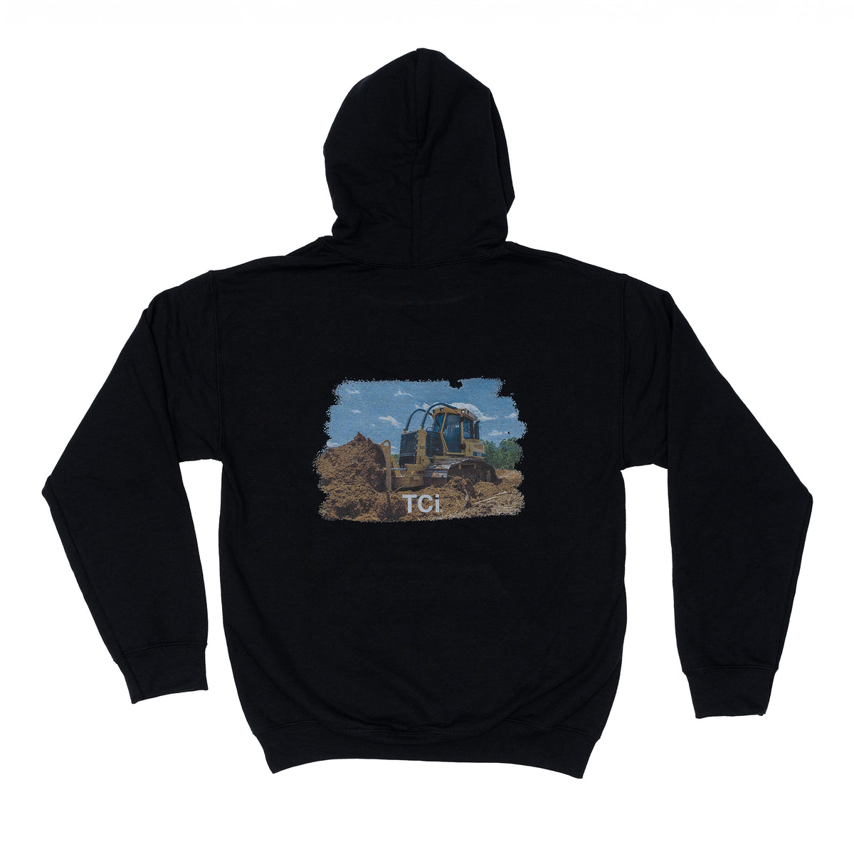 BLACK TCi HOODIE WITH DOZER GRAPHIC – Tigercat Outfitters