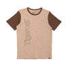 TIGERCAT BRAND JERSEY RINGER T-SHIRT, TWO TONE BROWN