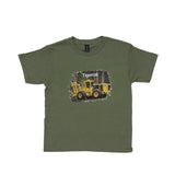 YOUTH T-SHIRT IN MILITARY GREEN WITH 720G GRAPHIC