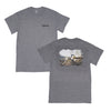 UNISEX T-SHIRT, DARK GREY WITH 635H DESIGN GRAPHIC