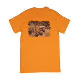 UNISEX T-SHIRT, SOFT ORANGE WITH 724G DESIGN GRAPHIC