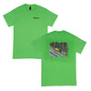 UNISEX T-SHIRT, GREEN WITH LX877 DESIGN GRAPHIC