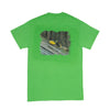 UNISEX T-SHIRT, GREEN WITH LX877 DESIGN GRAPHIC
