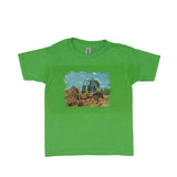 KIDS T-SHIRT, GREEN WITH 920 DOZER