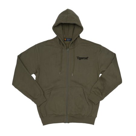 HOODIE, FULL ZIP, ARMY GRN