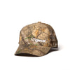HAT, CAMO MESH BACK, WITH WHITE DESIGN