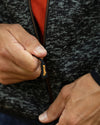 FLEECE SWEATER, FULL ZIP, DRK HEATHER, TIGERCAT BRAND
