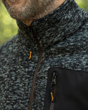 FLEECE SWEATER, FULL ZIP, DRK HEATHER, TIGERCAT BRAND