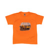 YOUTH T-SHIRT, ORANGE WITH 632H GRAPHIC DESIGN