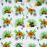 NEW TIGERCAT BRAND HAWAIIAN STYLE SHIRT IN WHITE
