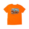 UNISEX T-SHIRT, ORANGE WITH 630E DESIGN
