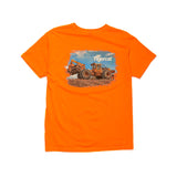 UNISEX T-SHIRT, ORANGE WITH 630E DESIGN