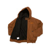 TOUGH DUCK HOODED BOMBER JACKET / BROWN