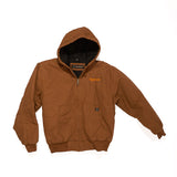 TOUGH DUCK HOODED BOMBER JACKET / BROWN