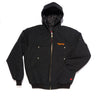 TOUGH DUCK HOODED BOMBER JACKET / BLACK