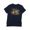 UNISEX T-SHIRT, NAVY WITH LX830D GRAPHIC