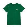 UNISEX EVERYDAY COTTON T-SHIRT, KELLY GREEN WITH CIRCLE TREE STAMP DESIGN