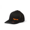 TIGERCAT FLEX FIT HAT, BLACK WITH ORANGE TIGERCAT DESIGN