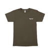 UNISEX T-SHIRT, ARMY GREEN WITH 632H DESIGN GRAPHIC