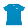 LADIES' T-SHIRT, TURQUOISE WITH 890 GRAPHIC DESIGN